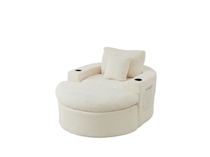 Fauteuil fixe MODENVIE  Velours côtelé beige