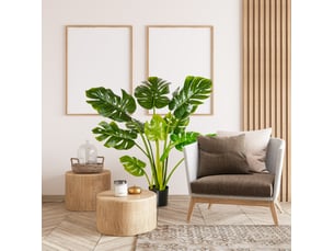 Plante artificielle monstera 110 cm en pot vert
