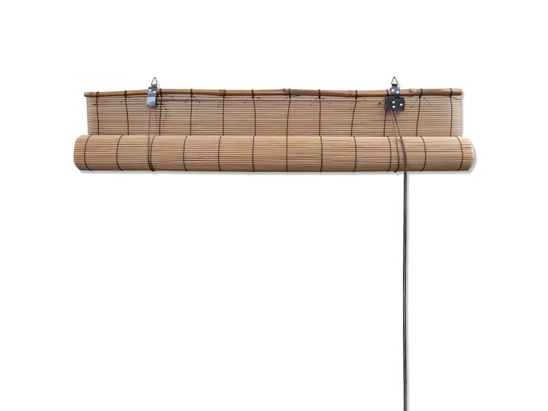  Lot de 2 stores enrouleur, stores roulants en bambou 100x160 cm marron cf48955  - Conforama D