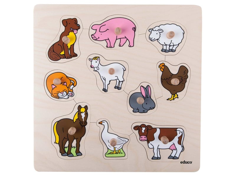  Educo animaux de ferme  10 pièces de puzzle 8719924041021 - Conforama A