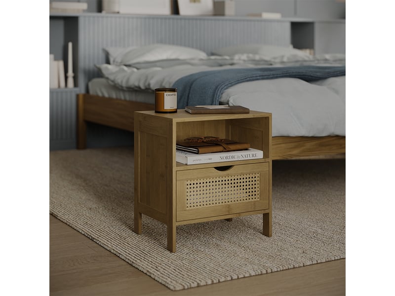  Vicco table de nuit, bambou, 40x44cm lot de 2  - Conforama C