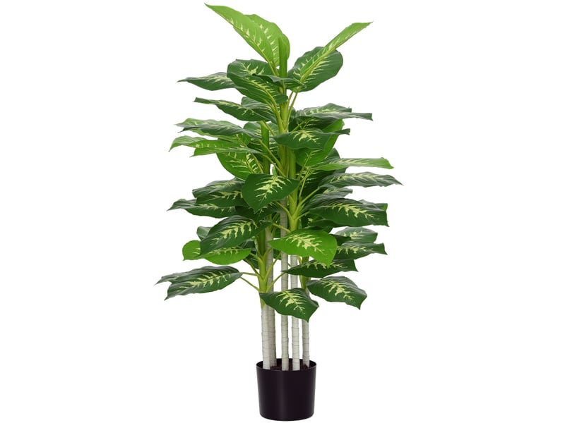 Plante artificielle calathea hauteur 120 cm pot ciment 53 feuilles - intérieur  - Conforama A