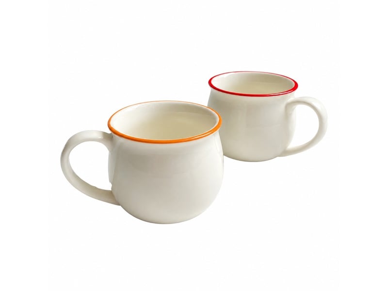  Tasse à bord rouge et orange, 170 ml  - Conforama A