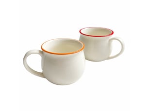 Tasse à bord rouge et orange, 170 ml
