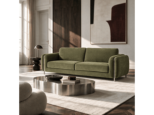 Canapé droit fixe SIA HOME 1SWI3PTTVV 3 places Tissu vert