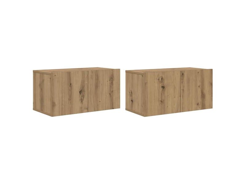  Ensemble meuble tv - banc tv - meuble de rangement 4 pcs chêne artisanal bois d'ingénierie  - Conforama E