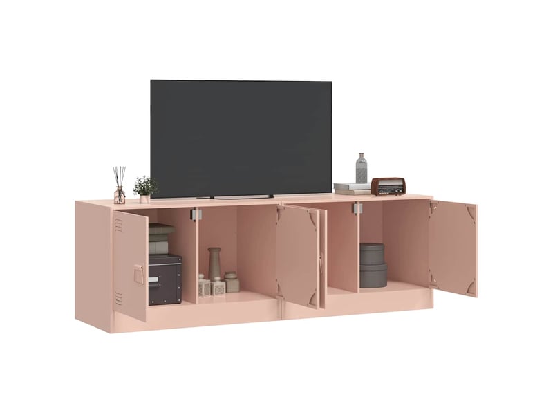  Meubles tv - banc tv - meuble de rangement 2 pcs rose 67x39x44 cm acier  - Conforama C