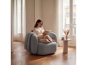 Fauteuil luna gris 3 places