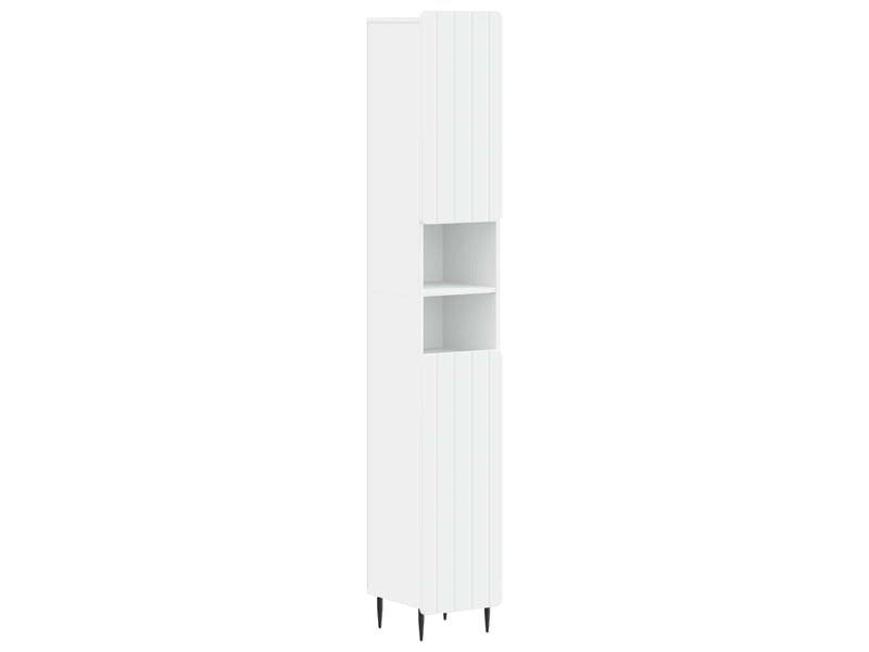 Colonne de salle de bain avec étagère ouverte zwolle blanc - Conforama A