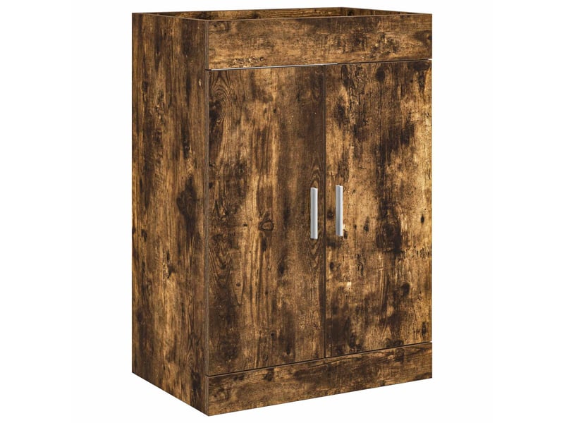  Meuble sous lavabo de salle de bain, commode chêne fumé shl4091  - Conforama A