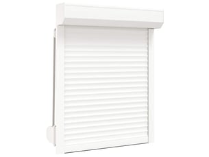 Store enrouleur, store roulant blanc 80 x 100 cm aluminium et polyuréthane cf47256