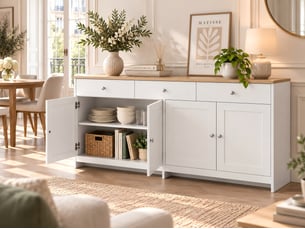 Buffet  3 tiroir(s) KEFSR  coloris blanc