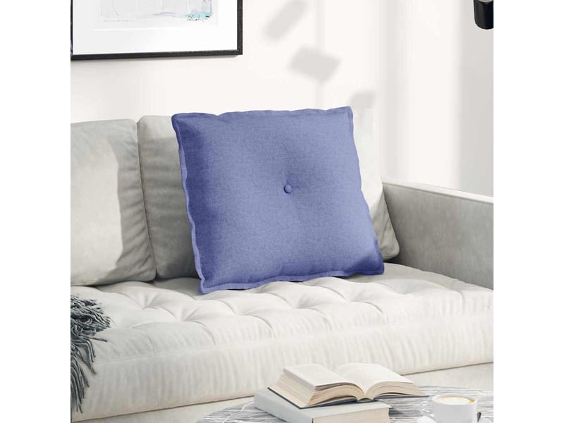  Coussin de dos, coussin de dossier bleu denim 60 x 19 x 50 cm tissu cf54551  - Conforama B