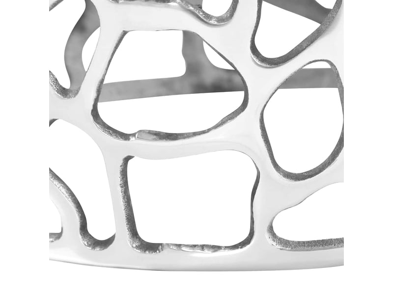  Table basse - table de salon - table à thé aluminium moulé 70x30 cm argenté  - Conforama E