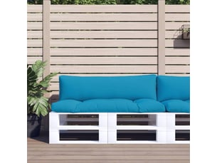 Lot de 2 coussins de palette, coussins de canapé bleu clair tissu cf59498