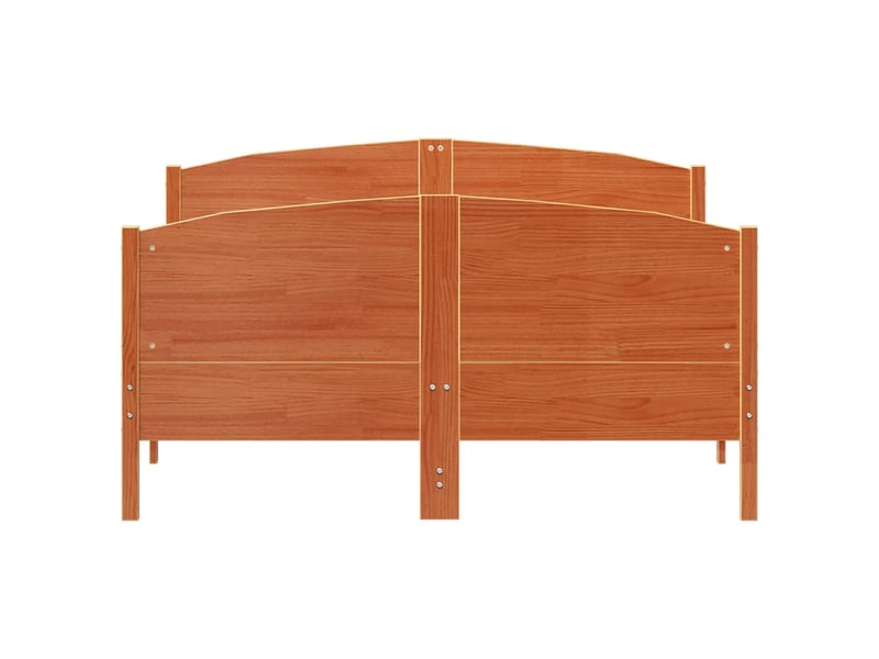  Lit double- lit adulte -  cadre de lit sans matelas  marron 120x190cm bois pin massif  - Conforama C