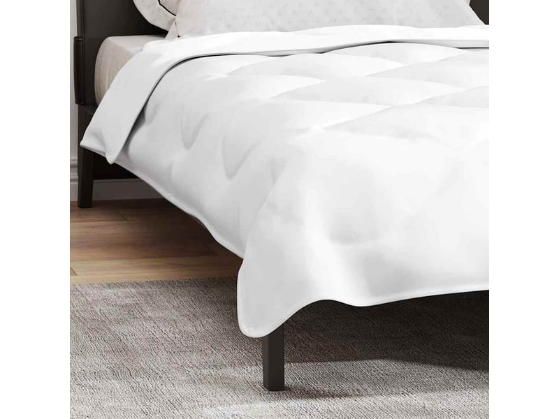  Duvet 2-en-1 220 x 135 x 8 cm hiver - couette polyester blanc respirant  - Conforama E