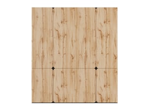 Armoire 8 porte(s) battante  6 tiroir(s)   coloris bois clair largeur 180 cm
