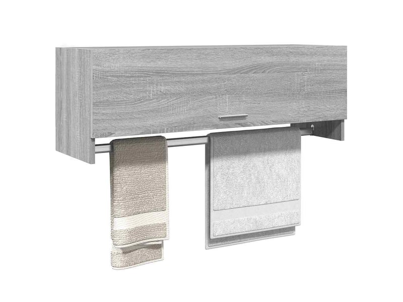  Garde-robe, armoire de rangement sonoma gris 100x32,5x35 cm bois d'ingénierie  - Conforama D