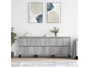 Buffets 3 pcs - bahut - meuble de rangement sonoma gris bois d'ingénierie