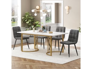 Ensemble table rectangulaire 0 banc(s) 4 chaise(s) 0 tabouret(s) inclu(s) <strong>MODENUIT </strong> <strong></strong>
