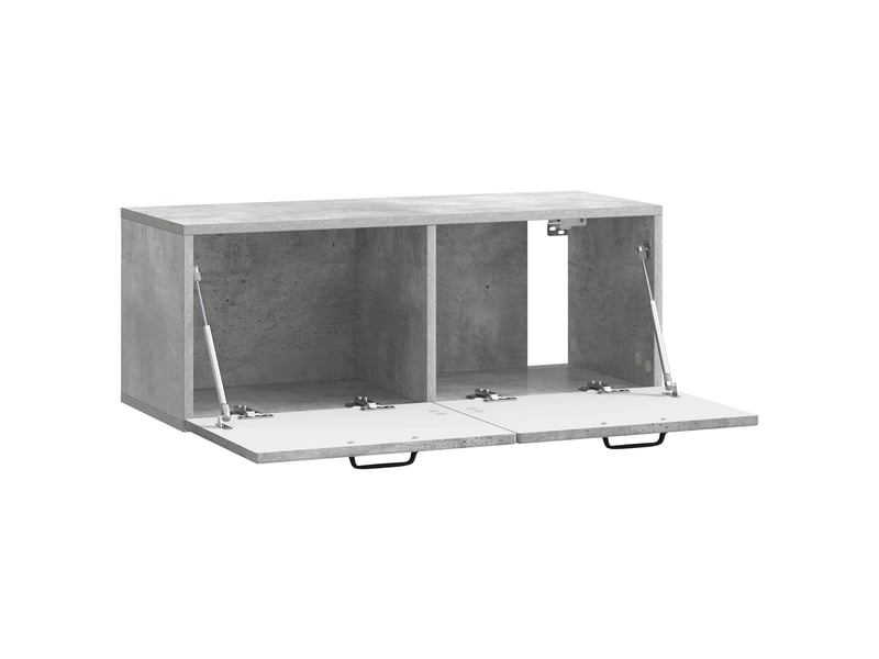  Meuble tv - banc tv - meuble de rangement mural gris béton 78,5 x 31 x 30 cm bois d'ingénierie  - Conforama E