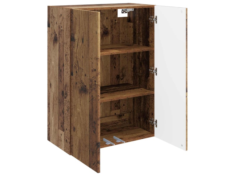 Armoire murale salon 66x34,5x90cm bois d'ingénierie bois ancien shl4732 - Conforama C