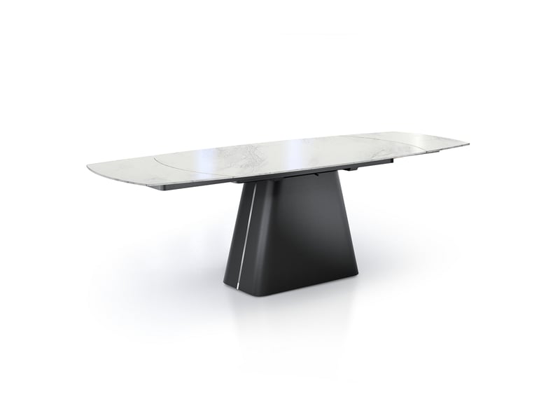 Table extensible en céramique pour salle à manger libin - blanc - Conforama C