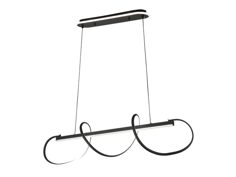  Fabrilamp yupi, suspension, moderne, led, 149 w, 13572 lm, 3000-4000-6000 k, noir, 50-100 x 97 x 25 cm 249292009 - Conforama A
