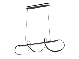 Fabrilamp yupi, suspension, moderne, led, 149 w, 13572 lm, 3000-4000-6000 k, noir, 50-100 x 97 x 25 cm
