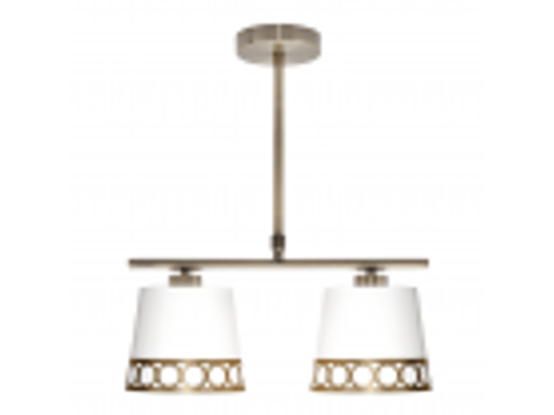  Fabrilamp dalia, lampe classique, 2xe14, blanc et or, 45-61 x 40 x 16 cm 114852029 - Conforama B