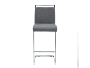 Lot de 2 tabourets de bar gris – style nordique, design haut de gamme, polyvalents pour cuisine, restaurant et bureau