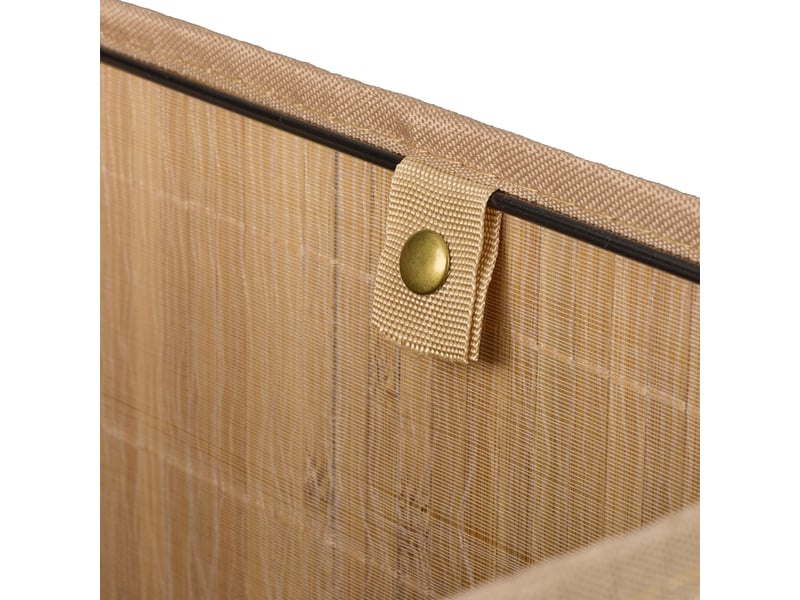  Lot de bacs de rangement pratiques 20 x 31 x 31 cm pour salle de bain chambre salon finition robuste en bambou naturel 13_0017052  - Conforama C