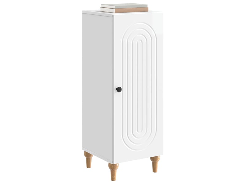  Buffet - bahut - meuble de rangement blanc brillant 33 x 34,5 x 90 cm bois d'ingénierie  - Conforama C