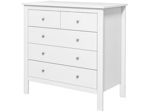 Commode 8 tiroir(s) coloris blanc largeur 39.5 cm