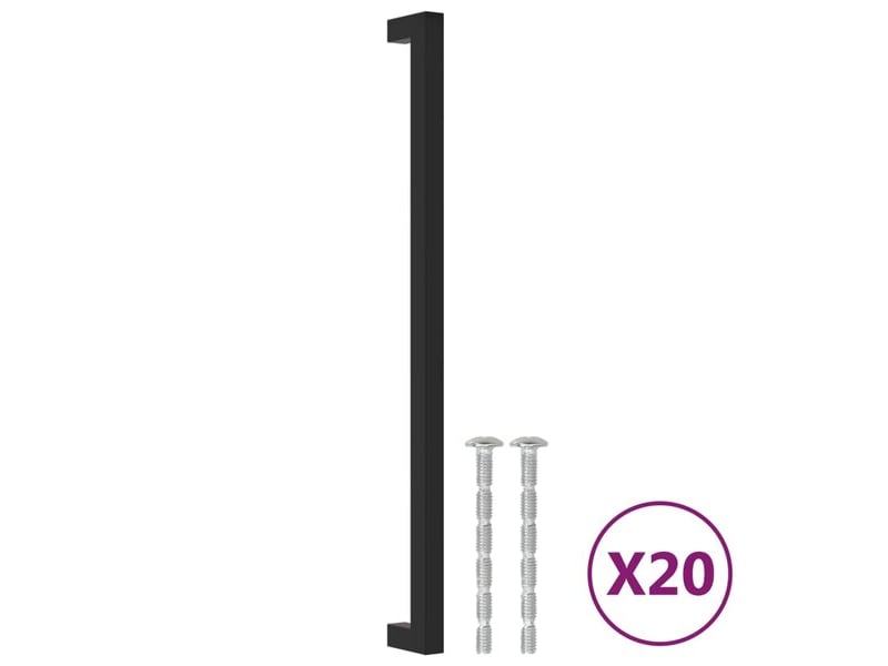  Poignée d'armoire vidaxl, 320 mm, noire  - Conforama C