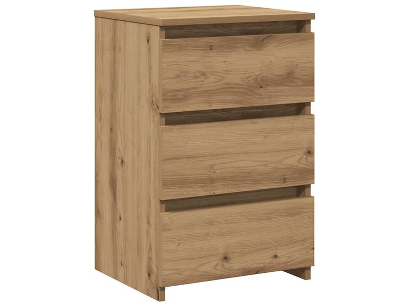  Table de chevet - cabinet de chevet - table de nuit chêne artisanal 40x35x62,5 cm bois d'ingénierie  - Conforama A