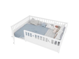 Lit 2 places 140x190 cm <strong>MERAX</strong>  <strong>lit enfant blanc</strong> coloris blanc