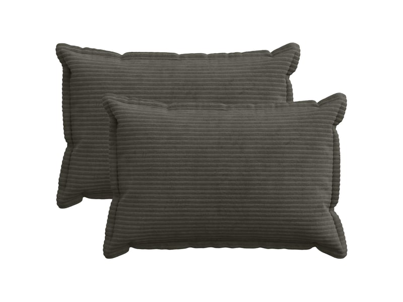  Lot de 2 housses de coussin houten anthracite 30 x 50 cm cf49267  - Conforama B
