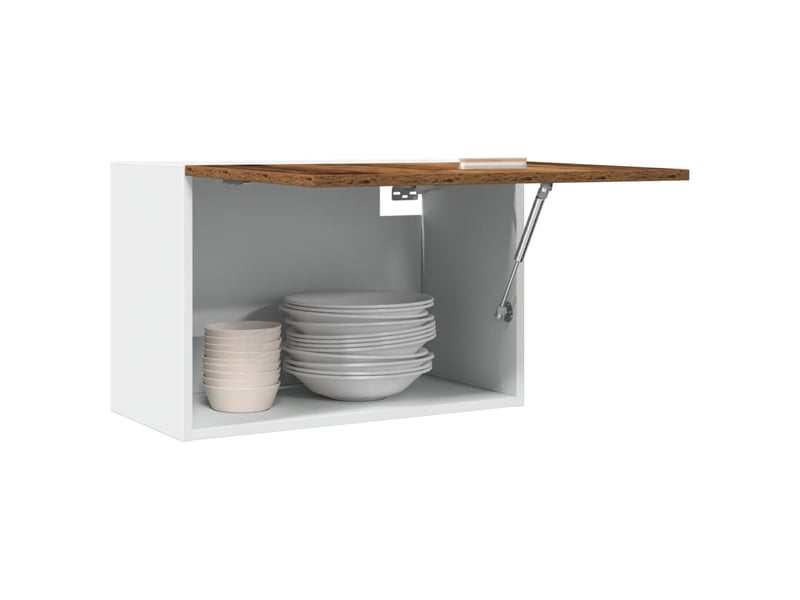  Meuble de rangement cuisine, armoire suspendue bois ancien 60x31x40cm bois d'ingénierie  - Conforama B