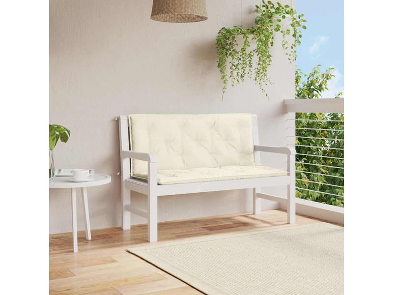  Coussin de banc de jardin, coussin d'assise blanc crème tissu oxford cf52668  - Conforama B