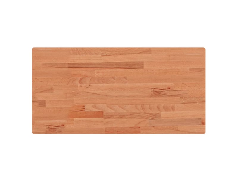 Comptoir de salle de bain, plan de travail 100x50x1,5 cm bois massif de hêtre cf65699 - Conforama A