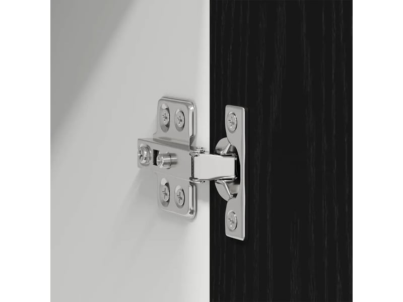  Lot de 2 armoires suspendues modernes avec grand espace de rangement 40 x 31 x 40 cm en bois d'ingénierie noir 02_0053180  - Conforama E