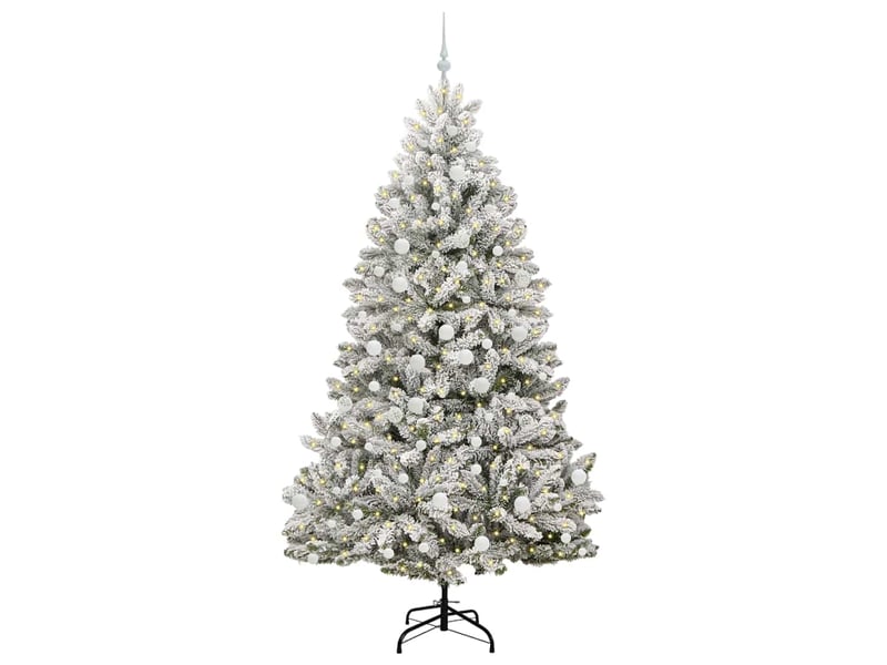  Sapin de noël, arbre de noël artificiel 210 cm 300 led blanc chaud shl2564  - Conforama C