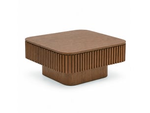Table basse carré(e) coloris bois foncé MAISENTIEL - 75 cmx75 cm