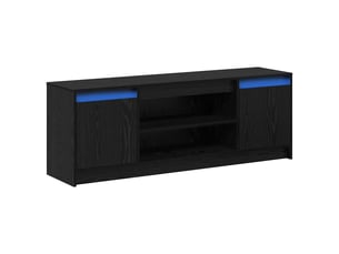 Meuble tv coloris noir 139.5 cm <strong></strong> <strong></strong>