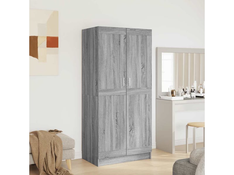  Garde-robe, armoire de rangement sonoma gris 82,5x51,5x180 cm bois d'ingénierie  - Conforama C