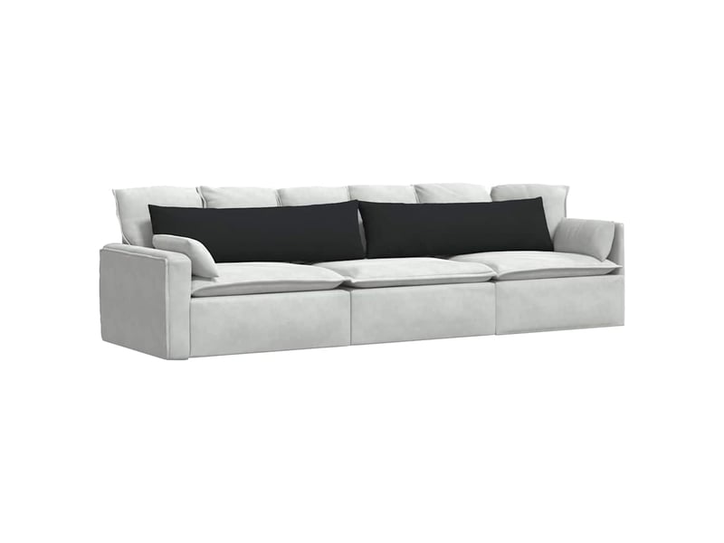  Lot de 2 coussins de canapé, coussins décoratifs tissu noir 145 x 40 cm cf58908  - Conforama C