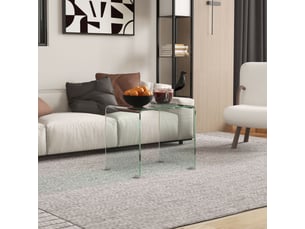 Table basse arrondi(e) coloris transparent <strong></strong> <strong></strong> - 40 cmx50 cm