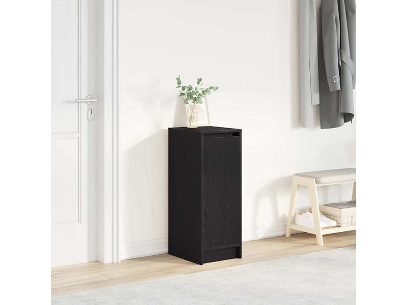  Meuble à chaussure | armoire à chaussures chêne noir 29,5x34x76 cm bois d'ingénierie  - Conforama B